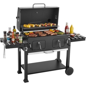VEVOR Charcoal Grill, 780 sq.in. Extra-Large Charcoal Barbecue Grill with 2 Liftable Charcoal Trays & Folding Side Tables, High-Temp Powder-Coated Steel BBQ Cooking Grills for Patio Backyard Parties(Black)