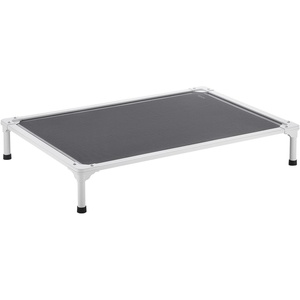 VEVOR Chew Proof Elevated Dog Bed, Portable Raised Dog Cot with Aluminum Tube Metal Frame and Breathable Textilene Mesh, Indoor & Outdoor Pet Cooling Raised Hammock Bed, XL, Gray(L)