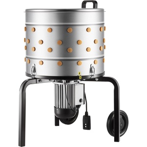 VEVOR Chicken Plucker Machine, 25.6 in Drum, 1200W & 275RPM Electric Chicken Plucking Machine with 158 Soft Fingers & Transport Wheels, Stainless Steel Feather Remover for Processing 4 Chicks Once(3 Legs & 20 in)