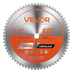 VEVOR Circular Saw Blade, 8 inch Diameter, 42 Sharp Alloy Teeth, 1 inch Arbor, Fine Finish, Wood Cutting Blade for Circular Saw, with Noise-Reducing Heat Vents, for Cutting Plywood, OSB, and Hardwood(14″ & 66T)