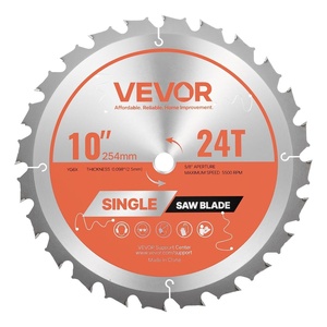 VEVOR Circular Saw Blade, 8 inch Diameter, 42 Sharp Alloy Teeth, 1 inch Arbor, Fine Finish, Wood Cutting Blade for Circular Saw, with Noise-Reducing Heat Vents, for Cutting Plywood, OSB, and Hardwood(10“ & 24T)