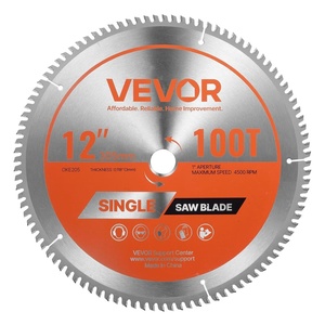 VEVOR Circular Saw Blade, 8 inch Diameter, 42 Sharp Alloy Teeth, 1 inch Arbor, Fine Finish, Wood Cutting Blade for Circular Saw, with Noise-Reducing Heat Vents, for Cutting Plywood, OSB, and Hardwood(12″ & 100T)