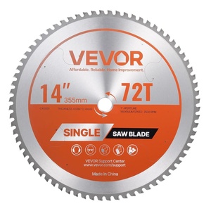 VEVOR Circular Saw Blade, 8 inch Diameter, 42 Sharp Alloy Teeth, 1 inch Arbor, Fine Finish, Wood Cutting Blade for Circular Saw, with Noise-Reducing Heat Vents, for Cutting Plywood, OSB, and Hardwood(14“ & 72T)