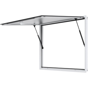 VEVOR Concession Window Aluminum Alloy Frame Service Windows for Food Truck, Up to 85 Degrees Stand Serving Window with Awning Door and Drag Hook(whole piece, 36x24in)(whole piece)