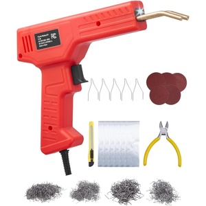VEVOR Cordless Plastic Welder, 120W Plastic Welding Gun with 400PCS 4 Types Hot Staples, Rechargeable Hot Staple Welding Gun, Plastic Car Bumper Repair Kit for Kayak, Toys, Plastic Crack Repair(100W Gun)
