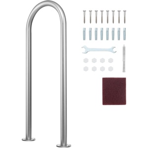VEVOR Dock Boarding Handrail, 36 x 13 inch Swimming Pool Railing, Aluminum with Base Plate for Indoor/Outdoor Pools, Boat Safety Railing for Decks, Rust-Proof Grab Bar with Accessories for Spas Docks