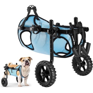 VEVOR Dog Wheelchair for Back Legs, Lightweight 2 Wheels Pet Wheelchair, Height, Width & Length Adjustable, Dog Cart with Shock-Absorbing Wheels, for Injured, Disabled Dogs(Medium up to 22lbs)