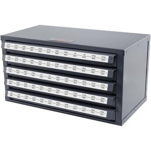 VEVOR Drill Bit Dispenser Cabinet, Three-Drawer Drill Bit Dispenser, Drill Bit Organizer Cabinet Cold Rolled Steel, 27-Compartment Drill Dispenser Organizer Cabinet Holder for Letter Sizes A to Z(33/64″-63/64″)