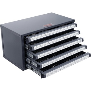 VEVOR Drill Bit Dispenser Cabinet, Three-Drawer Drill Bit Dispenser, Drill Bit Organizer Cabinet Cold Rolled Steel, 27-Compartment Drill Dispenser Organizer Cabinet Holder for Letter Sizes A to Z(#1 – 60)