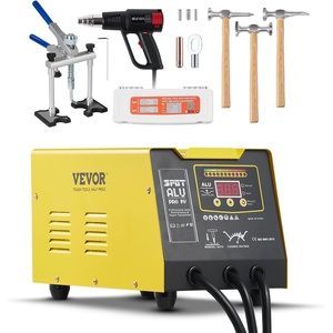 VEVOR Dual Pro Stud Welder Deluxe AL/Fe Dent Repair Kit, Professional 5KW Welder with Auto/Manual Welding and 10 Modes, 110V Spot Welding Dent Repair Machine for Steel & Aluminum Auto Panels Repair(Aluminum Pro)