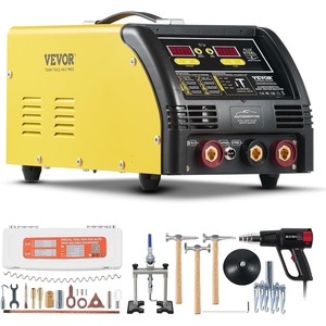 VEVOR Dual Pro Stud Welder Deluxe AL/Fe Dent Repair Kit, Professional 5KW Welder with Auto/Manual Welding and 10 Modes, 110V Spot Welding Dent Repair Machine for Steel & Aluminum Auto Panels Repair(Aluminum/Steel Dual Pro)
