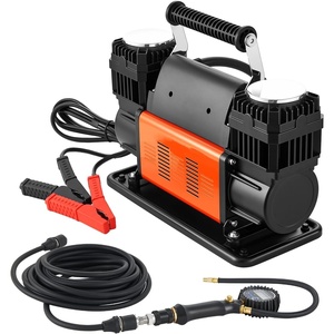 VEVOR Dual-Cylinder Heavy Duty Air Compressor, 10.6CFM Portable Tire Inflator, 12V 150PSI Offroad Air Pump with Digital Pressure Gauge & Adapters for Truck Car SUV 4 x 4 Vehicle RV(10.6 CFM Dual-Cylinder)