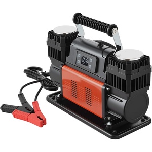 VEVOR Dual-Cylinder Heavy Duty Air Compressor, 10.6CFM Portable Tire Inflator, 12V 150PSI Offroad Air Pump with Digital Pressure Gauge & Adapters for Truck Car SUV 4 x 4 Vehicle RV(10.6 CFM Auto-Stop)