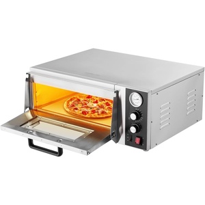 VEVOR Electric Pizza Oven, 18-Inch Commercial Pizza Ovens, 752°F Max Temp, 1740W Large Pizza Oven Countertop with Temp & Time Control, Built in Thermometer Indoor Pizza Maker for Restaurant Home Use(18Inch Single Layer)