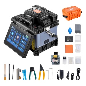 VEVOR Fiber Fusion Splicer 6 Motors, Core Alignment 6s Splicing & 13s Heating with 5″ Touch Screen, 3 in 1 Fiber Holder, 7800mAh Battery for SM MM DS NZDS(Touch Screen)