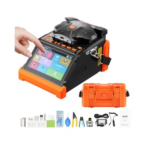 VEVOR Fiber Fusion Splicer 6 Motors, Core & Clad Alignment Fibers Optic Splicer with 6s Fast Splicing and 13s Heating, 5″ Touch Screen, 3 in 1 Fiber Holder, 7800mAh Battery for SM MM DS NZDS Fibers(Touch Screen)