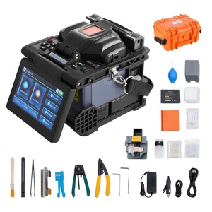 VEVOR Fiber Fusion Splicer 6-Motor, Core Alignment Optic Splicer 6s Splicing & 13s Heating, Fiber Machine with 5″ LCD Screen, 3 in 1 Holder, 7800mAh Battery for SM MM DS NZDS(Fiber Fusion Splicer)