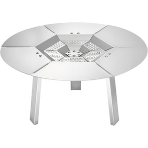 VEVOR Fire Pit Heat Deflector for Solo Stove Ranger, 20 inch Round for Wood Burning Fire Pit, 304 Stainless Steel Heat Diffuser, Detachable Burner Cover Camping Accessories(20 inch)