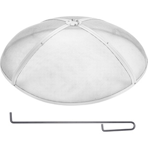 VEVOR Fire Pit Spark Screen Round 20″, Reinforced Heavy Duty Steel Metal Cover, Outdoor Firepit Lid, Compatible with The Solo Stove Bonfire Ring Handle for Outdoor Patio Fire Pits Backyard(40 Inch)