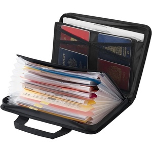 VEVOR Fireproof Document Bag, 1832 ℉ Heat Insulated Fireproof & Waterproof Bag, Portable Multi-Layer File Storage Security Organizer Home Office Travel Use, for Passports, Important Documents, Files(14.48 x 10.62 x 1.96 in)