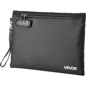VEVOR Fireproof Document Bag, 1832 ℉ Heat Insulated Fireproof & Waterproof Bag, Portable Multi-Layer File Storage Security Organizer Home Office Travel Use, for Passports, Important Documents, Files(9.64 x 14.17 x 0.62 in)