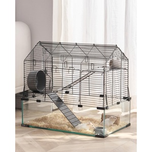 VEVOR Hamster Cage, 360°Viewing Transparent Hamster Habitats, Small Animal Cage, 29.5 x 17.3 x 24 in, Ventilated Pet Mouse Cages with Water Bottle, Portable Hamster House for Rats, Guinea Pigs(22.8″L x 15.0″W x 21.3″H)