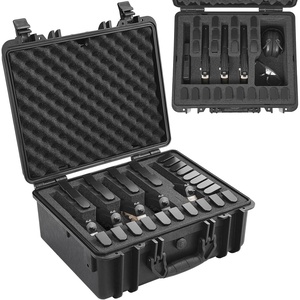 VEVOR Hard Pistol Case, Holds Multiple Pistols & Magazine, Hard Gun Case with Pre-Cut XPE Foam Lining, Waterproof Firearm Travel Case with Handle for Gun, Lenses, Camera, Gear, TSA Compliant(5 Pistols & 30 Magazine)