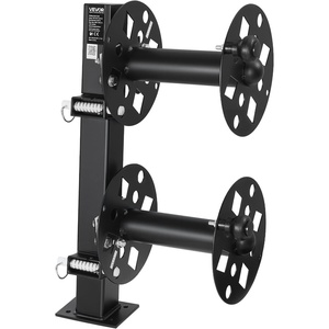 VEVOR Heavy Duty Double Welding Cable Reel, Welding Cable Lead Reels for 150FT 1/0 & 125FT 2/0 Cable, Powder-Coated Steel Reel with Locking Pin for Service Trucks, Fleet Maintenance, Jobsites(16 x 10 x 26inch)