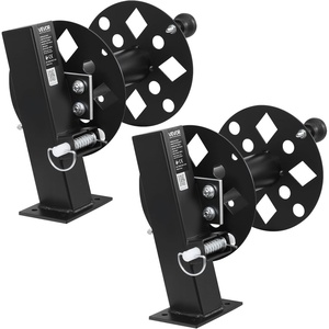 VEVOR Heavy Duty Double Welding Cable Reel, Welding Cable Lead Reels for 150FT 1/0 & 125FT 2/0 Cable, Powder-Coated Steel Reel with Locking Pin for Service Trucks, Fleet Maintenance, Jobsites(16 x 10 x 13inch)
