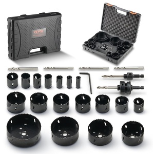 VEVOR Hole Saw Kit, 18 PCS Saw Blades, 6 Drill Bits, 1 Hex Wrench, General Purpose Size from 3/4″ to 4-1/2″, Bi Metal M42 Hole Saw Set with Carrying Case, Ideal for Wood Board, Plastic and Iron Plate((3/4″ to 4-1/2″)-18PCS)