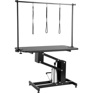 VEVOR Hydraulic Pet Grooming Table, 400LBS Static Load Capacity, 42.5 x 24 Inch Dog Grooming Station with Anti-Slip Tabletop and Dual Height Adjustable Arms with Clamps, for Medium and Small Dogs