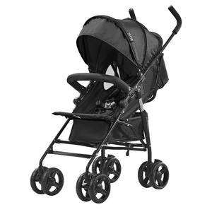 VEVOR Lightweight Stroller, Compact Easy Fold Multiposition Recline Canopy Backrest, Carbon Steel Frame, Large Storage Basket,Cup Holder, Umbrella Toddler Baby Stroller for Travel and More, Black(Black)