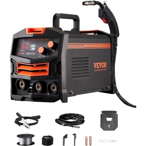 VEVOR MIG Welder, 130A Synergic Mig Welding Machine, 2-in-1 Gas MIG/Gasless Flux Core MIG Multi-Process Welder Machine, 110V Portable Mig Welder with IGBT Inverter Technology & Digital Display Screen(1-in-1)