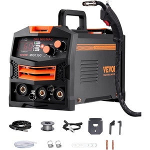 VEVOR MIG Welder, 130A Synergic Mig Welding Machine, 2-in-1 Gas MIG/Gasless Flux Core MIG Multi-Process Welder Machine, 110V Portable Mig Welder with IGBT Inverter Technology & Digital Display Screen(2-in-1)