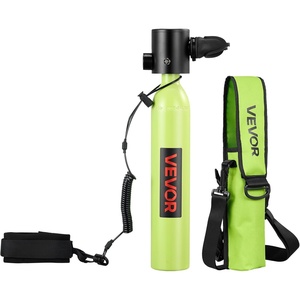 VEVOR Mini Scuba Tank, 0.5L Portable Diving Tank for Underwater Breathing, Reusable Lung Diving Cylinder up to 10 Minutes Dive Time, Emergency Rescue Pony Bottle with Bag and Lanyard for Snorkeling