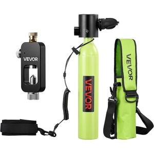 VEVOR Mini Scuba Tank, 0.5L Portable Diving Tank for Underwater Breathing, Reusable Lung Diving Cylinder up to 10 Minutes Dive Time, Emergency Rescue Pony Bottle with Refill Adapter for Snorkeling