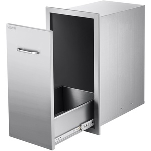 VEVOR Outdoor Kitchen Cabinets 18.11″W x 23.23″D x 23.23″H, Triple-Access Stainless Steel BBQ Drawers with Handles, BBQ Island Drawer for Outdoor Kitchens, Barbeque Island Patio Grill Station(19.69″ W x 13.58″ L x 25.79″ H)