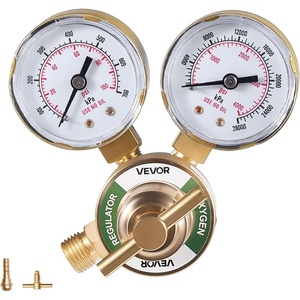 VEVOR Oxygen Regulator, Precise Oxy Regulator, 0-4000PSI Welding Gas Gauge with CGA-540 Inlet Connection & 9/16″-18 RH Outlet Connection, T-Handle Adjustment(Oxygen Regulator)