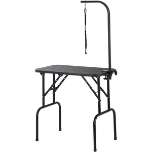 VEVOR Pet Grooming Table Arm with Clamp, 36”x24” Dog Grooming Station, Foldable Pets Grooming Stand for Medium and Small Dogs, Free No Sit Haunch Holder with Grooming Loop, Bearing 330lbs(32×18 Inch)