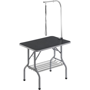 VEVOR Pet Grooming Table Arm with Clamp, 36”x24” Dog Grooming Station, Foldable Pets Grooming Stand for Medium and Small Dogs, Free No Sit Haunch Holder with Grooming Loop, Bearing 330lbs(36×24 Inch)