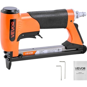 VEVOR Pneumatic Staple Gun, 16 Gauge 7/16-inch Medium Crown Pneumatic Stapler 1″ to 2″ Length, 70-120PSI Heavy Duty Air-Powered Staple Gun for Roof Decking, Wall Sheathing, Fencing and Subflooring(medium)