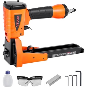 VEVOR Pneumatic Staple Gun, 16 Gauge 7/16-inch Medium Crown Pneumatic Stapler 1″ to 2″ Length, 70-120PSI Heavy Duty Air-Powered Staple Gun for Roof Decking, Wall Sheathing, Fencing and Subflooring(x-large)