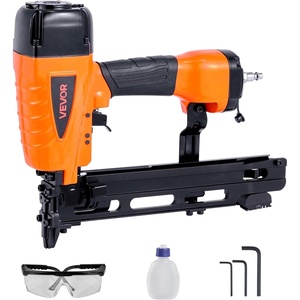 VEVOR Pneumatic Staple Gun, 16 Gauge 7/16-inch Medium Crown Pneumatic Stapler 1″ to 2″ Length, 70-120PSI Heavy Duty Air-Powered Staple Gun for Roof Decking, Wall Sheathing, Fencing and Subflooring(large)
