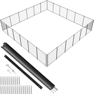 VEVOR Pool Fence, 4 x 96 FT Pool Fences for Inground Pools, Removable Pool Fencing, Easy DIY Installation Swimming Pool Fence, 340gms Teslin PVC Mesh, Pool Safety Fence, Black(4FTx72FT)