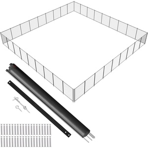 VEVOR Pool Fence, 4 x 96 FT Pool Fences for Inground Pools, Removable Pool Fencing, Easy DIY Installation Swimming Pool Fence, 340gms Teslin PVC Mesh, Pool Safety Fence, Black(4FTx108FT)