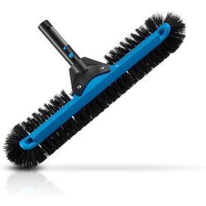 VEVOR Pool Pole, 3.4 to 15 Ft Telescoping Swimming Pool Cleaning Poles, Professional Adjustable Telescopic Pole with 2 Extension Poles, Heavy Duty Cleaner Stick for Skimmer Net, Brush, Vacuum Head(Pool Brush Head)