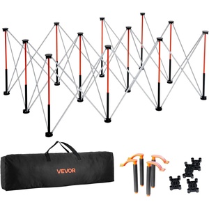 VEVOR Portable Folding Workstand, 4.15 x 4.15 ft Collapsible Workbench, 3500 lbs Weight Capacity, No Assembly Foldable Work Stand with Storage Bag, Table Top NOT Included, for Garage Workshop Outdoor(L6ft*W4ft*H30inch)