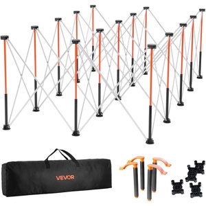 VEVOR Portable Folding Workstand, 4.15 x 4.15 ft Collapsible Workbench, 3500 lbs Weight Capacity, No Assembly Foldable Work Stand with Storage Bag, Table Top NOT Included, for Garage Workshop Outdoor(L8ft*W4ft*H30inch)