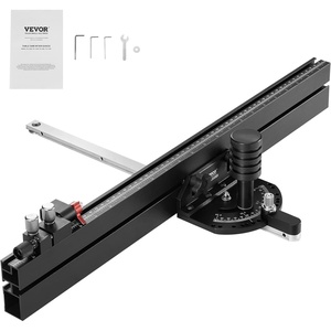 VEVOR Precision Miter Gauge, Standard Slot 3/4” x 3/8”, Aluminum Alloy Table Saw Miter Gauge with 24 in Grating 15 Angle Stops Adjustable Spring Loaded Plunger and Removable Disc, for Woodworking(24 Inch)