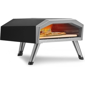 VEVOR Propane Outdoor Pizza Oven, 12 Inch Gas Pizza Maker, Max 1000℉, Portable Outdoor Cooker with Thickened Pizza Stone, 3 Layers Pizza Oven for Outside Patio Camping & Backyard, Black(13Inch)